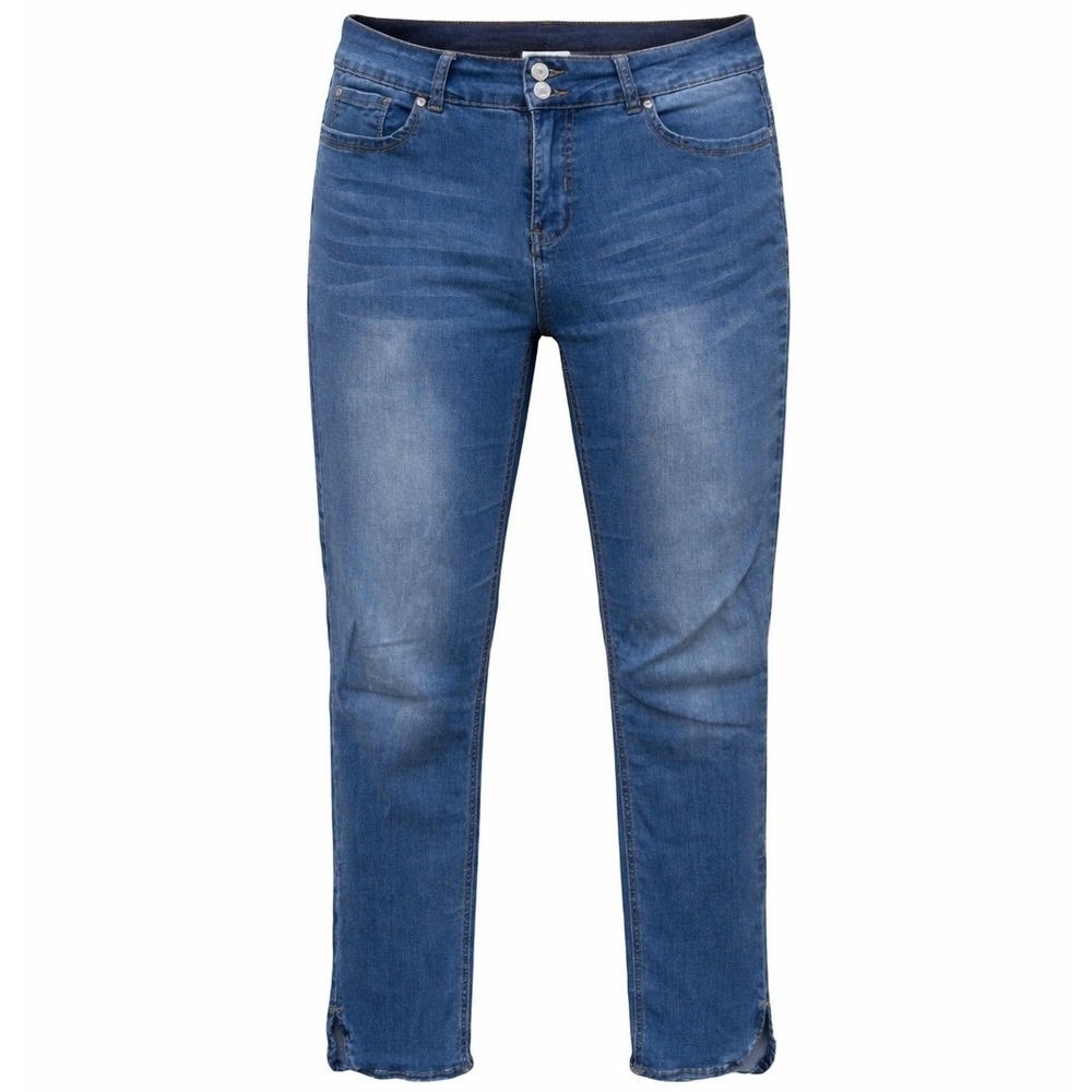Harmony & Havoc Jeans Womens 12 Cropped Skinny Blue Solid Slim Y2K Style